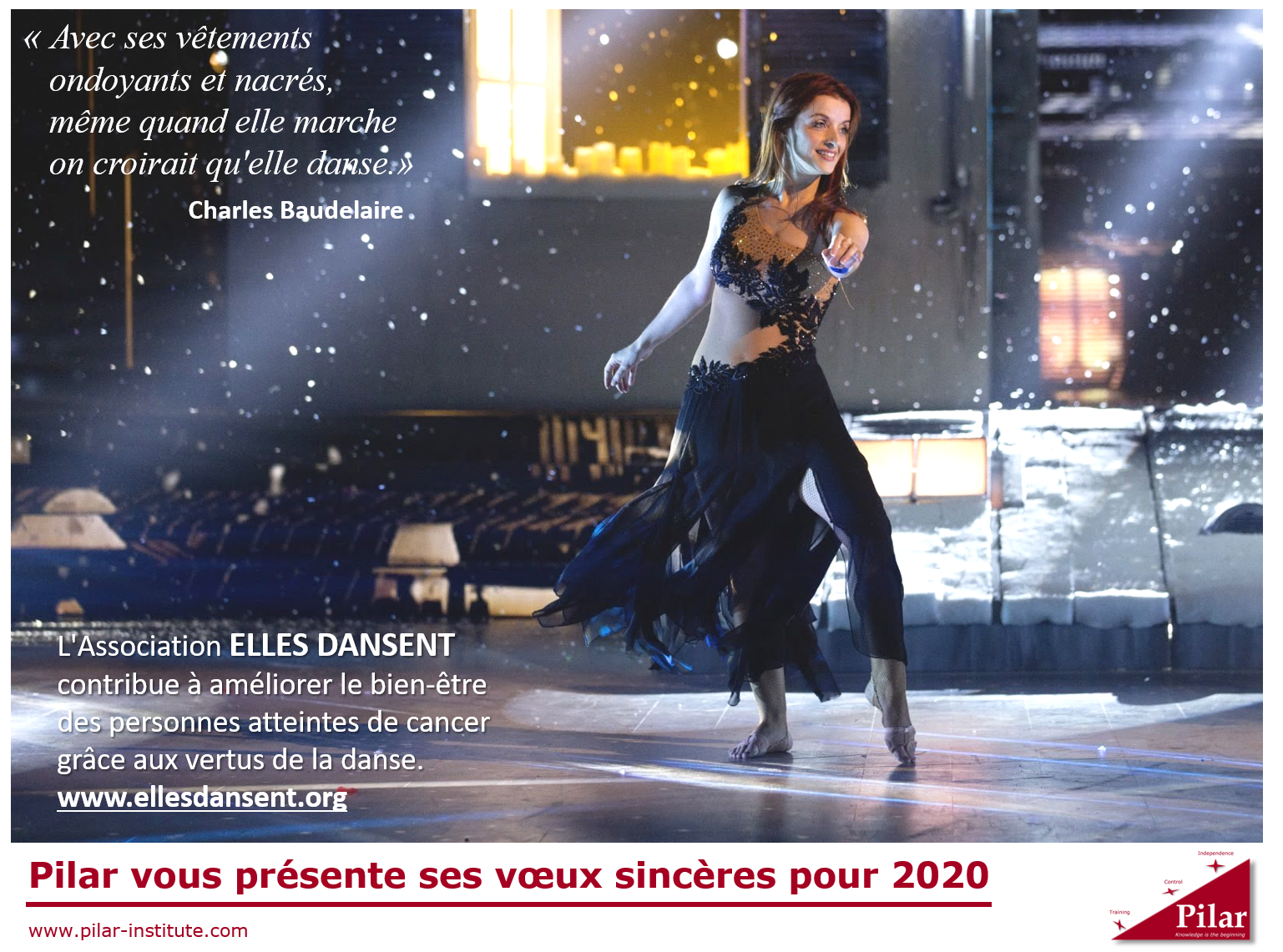 Pilar vous souhaite une bonne année 2020, avec l'association Elles dansent